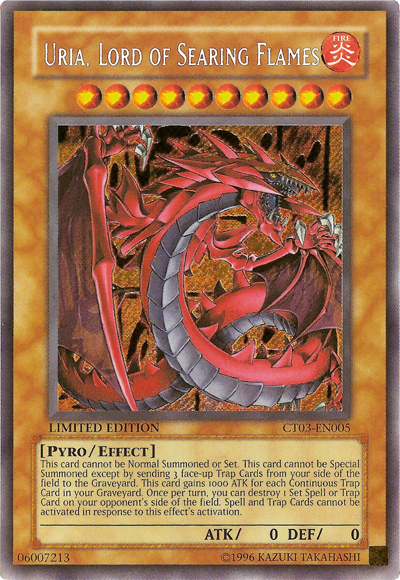 Uria, Lord of Searing Flames [CT03-EN005] Secret Rare | Game Master's Emporium (The New GME)