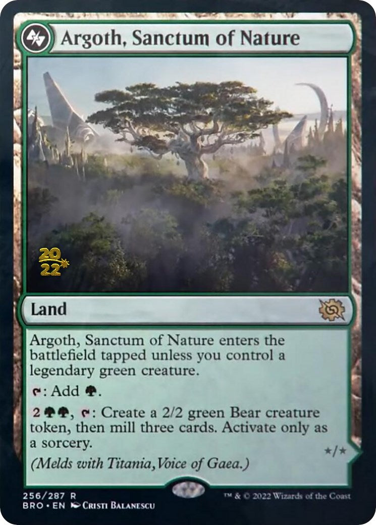 Argoth, Sanctum of Nature [The Brothers' War Prerelease Promos] | Game Master's Emporium (The New GME)