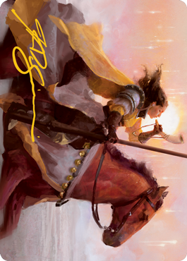 Sunrise Cavalier Art Card (Gold-Stamped Signature) [Innistrad: Midnight Hunt Art Series] | Game Master's Emporium (The New GME)