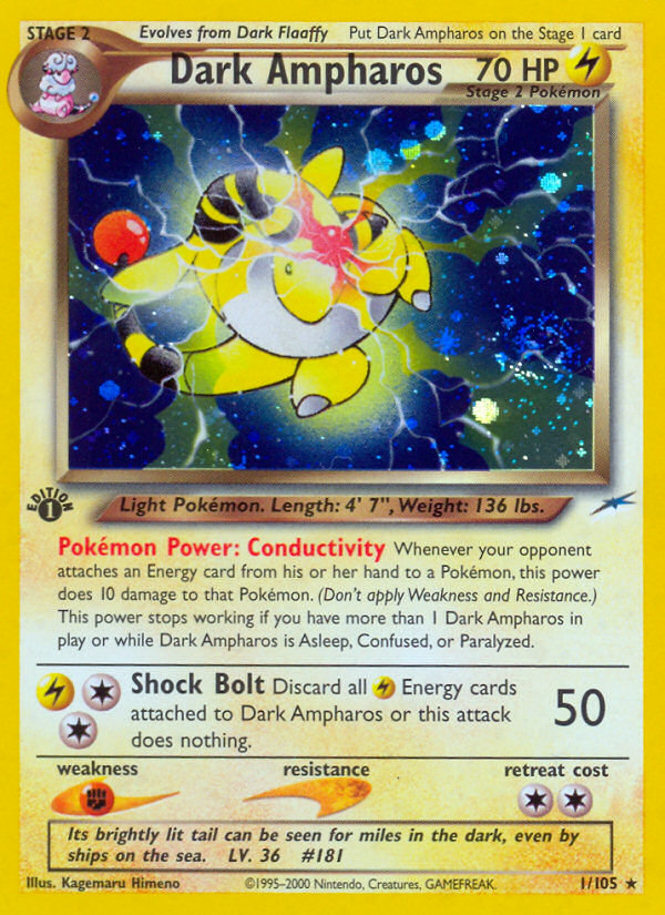 Dark Ampharos (1/105) [Neo Destiny 1st Edition] | Game Master's Emporium (The New GME)