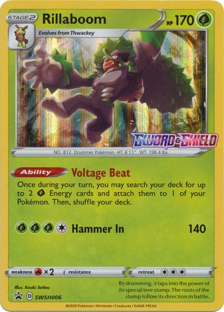 Rillaboom (SWSH006) (Prerelease Promo) [Sword & Shield: Black Star Promos] | Game Master's Emporium (The New GME)