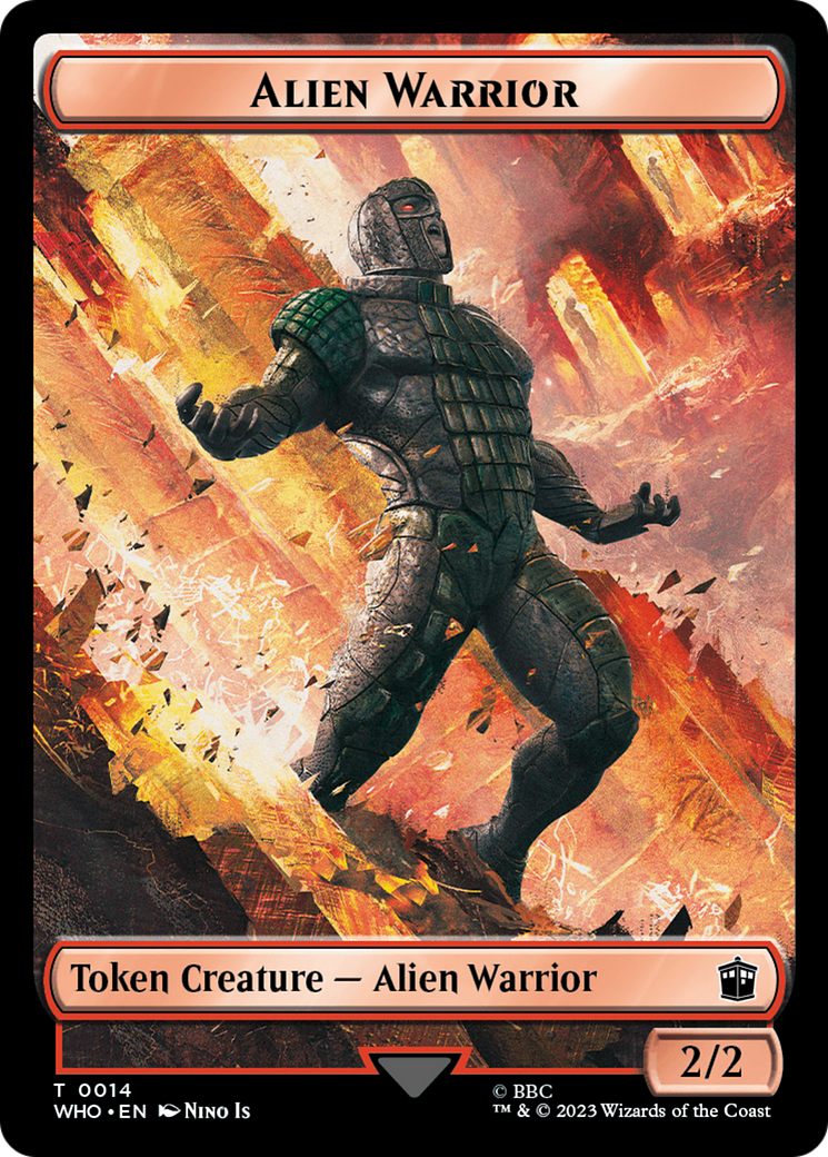 Alien Angel // Alien Warrior Double-Sided Token [Doctor Who Tokens] | Game Master's Emporium (The New GME)