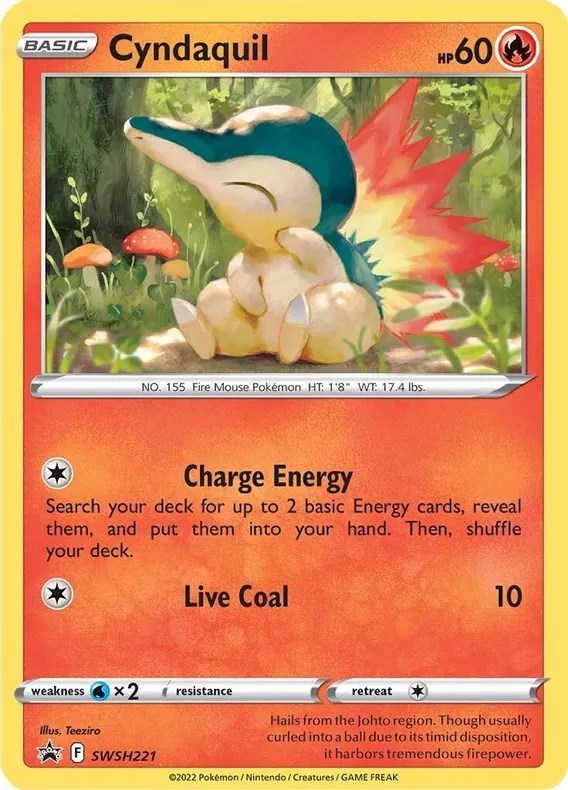Cyndaquil (SWSH221) (Cosmos Holo) [Sword & Shield: Black Star Promos] | Game Master's Emporium (The New GME)