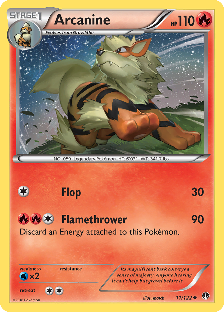 Arcanine (11/122) [XY: BREAKpoint] | Game Master's Emporium (The New GME)