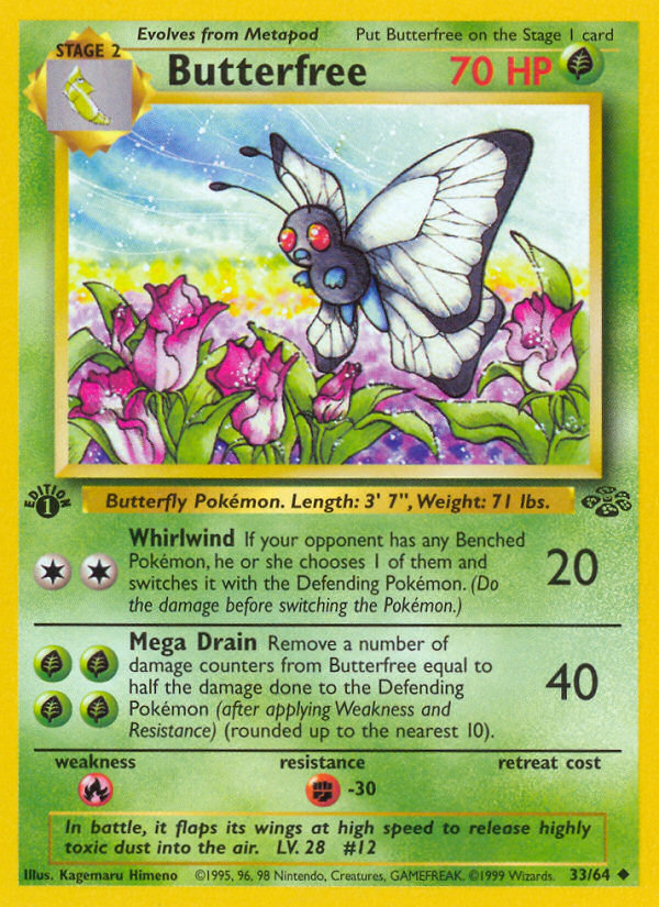 Butterfree (33/64) [Jungle 1st Edition] | Game Master's Emporium (The New GME)