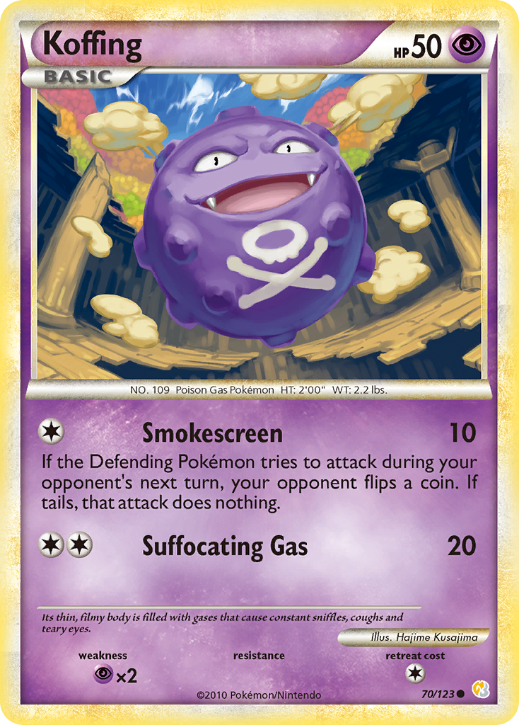 Koffing (70/123) [HeartGold & SoulSilver: Base Set] | Game Master's Emporium (The New GME)