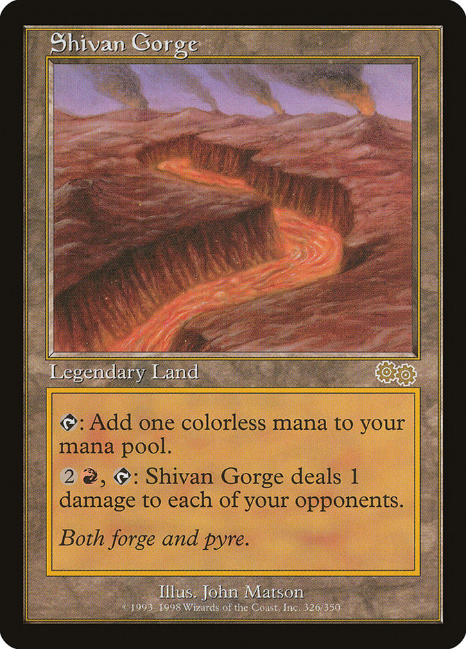 Shivan Gorge [Urza's Saga] | Game Master's Emporium (The New GME)