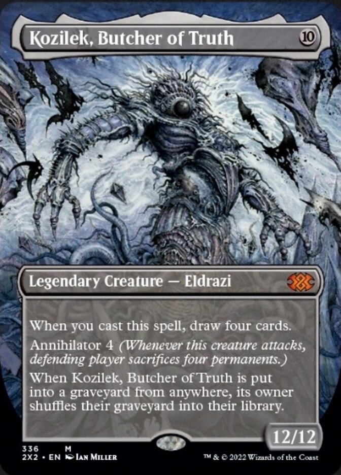 Kozilek, Butcher of Truth (Borderless Alternate Art) [Double Masters 2022] | Game Master's Emporium (The New GME)