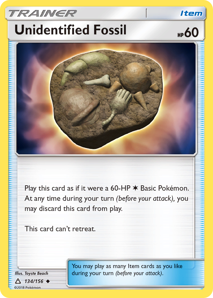 Unidentified Fossil (134/156) [Sun & Moon: Ultra Prism] | Game Master's Emporium (The New GME)