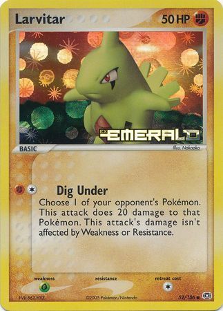 Larvitar (52/106) (Stamped) [EX: Emerald] | Game Master's Emporium (The New GME)