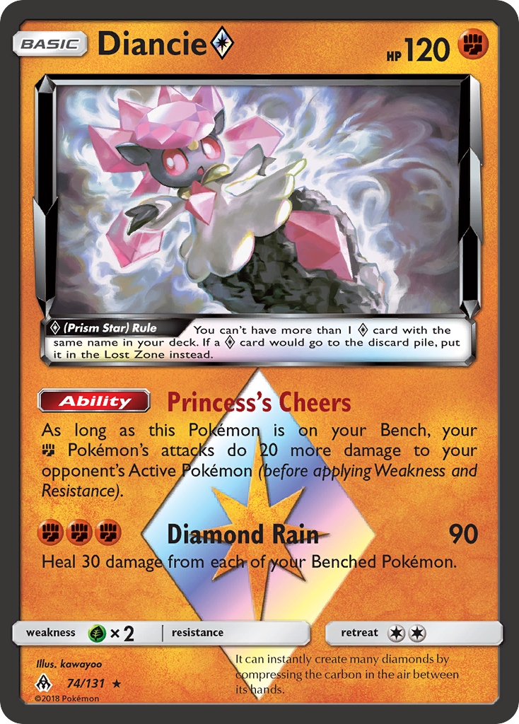 Diancie (74/131) (Prism Star) [Sun & Moon: Forbidden Light] | Game Master's Emporium (The New GME)