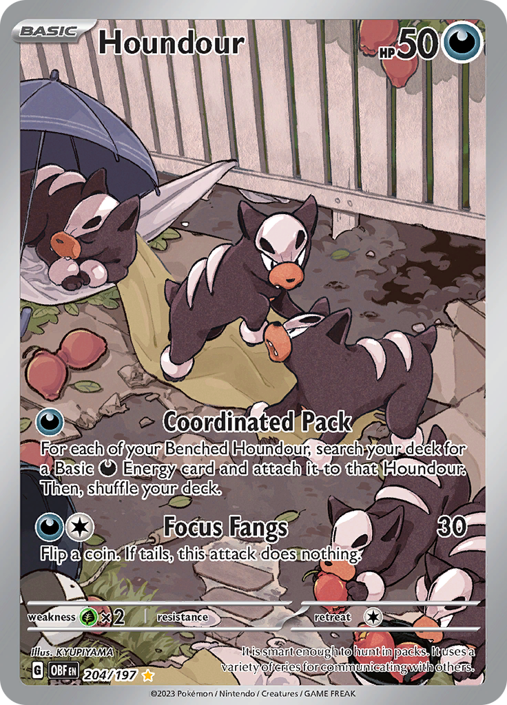 Houndour (204/197) [Scarlet & Violet: Obsidian Flames] | Game Master's Emporium (The New GME)