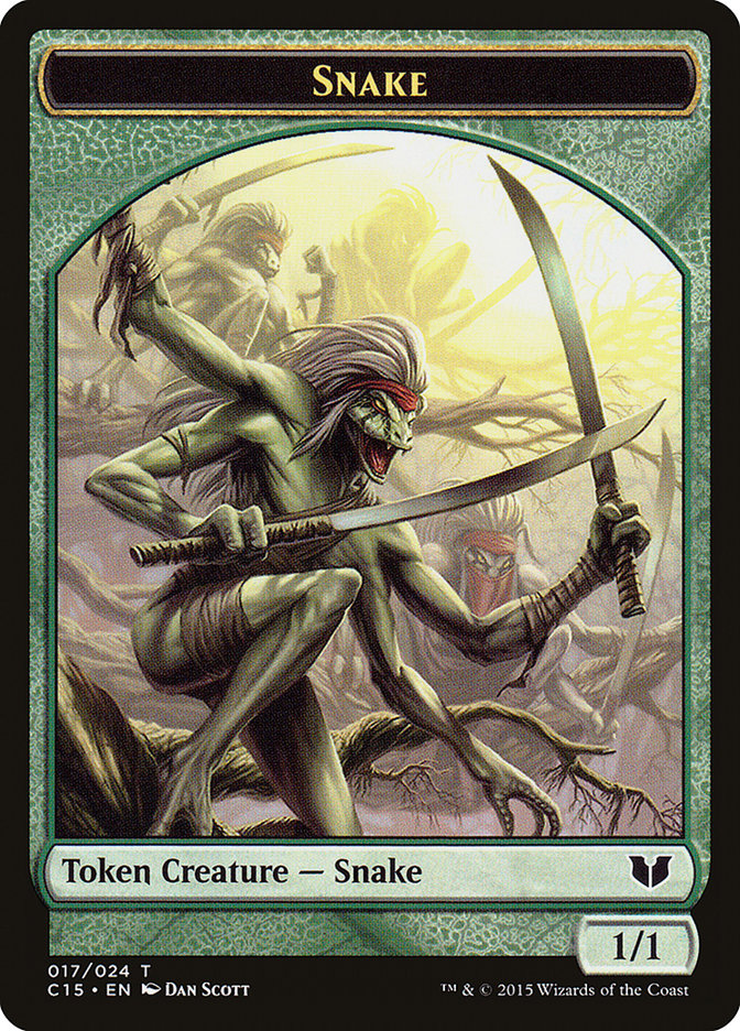 Beast // Snake (017) Double-Sided Token [Commander 2015 Tokens] | Game Master's Emporium (The New GME)