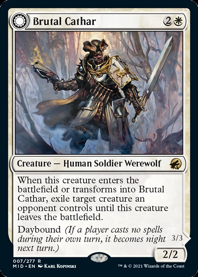 Brutal Cathar // Moonrage Brute [Innistrad: Midnight Hunt] | Game Master's Emporium (The New GME)