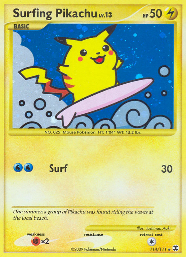 Surfing Pikachu (114/111) [Platinum: Rising Rivals] | Game Master's Emporium (The New GME)