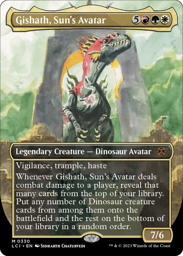 Gishath, Sun's Avatar (Borderless) [The Lost Caverns of Ixalan] | Game Master's Emporium (The New GME)