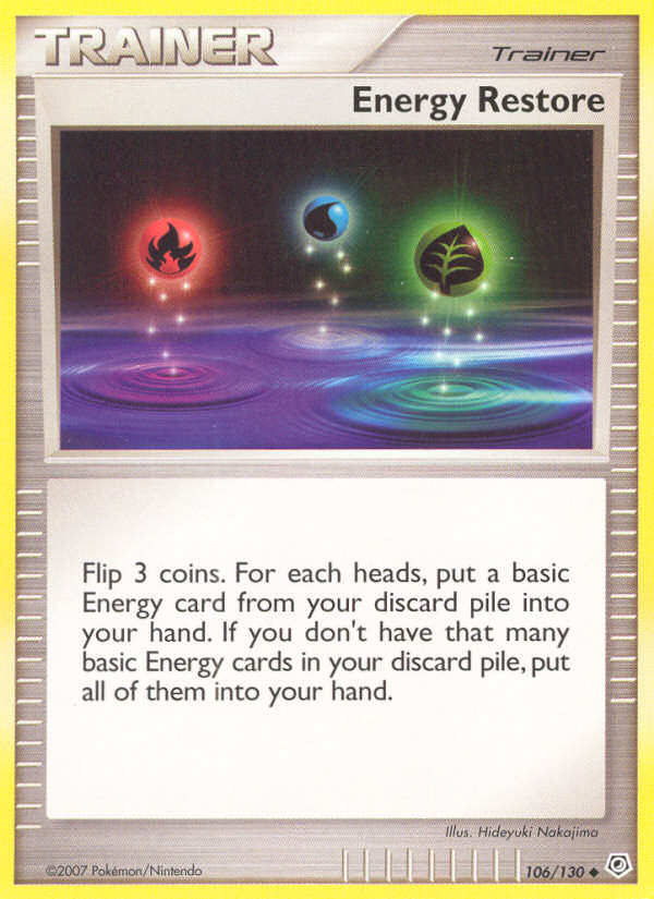 Energy Restore (106/130) [Diamond & Pearl: Base Set] | Game Master's Emporium (The New GME)