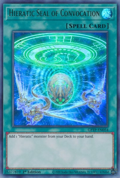 Hieratic Seal of Convocation [GFTP-EN054] Ultra Rare | Game Master's Emporium (The New GME)