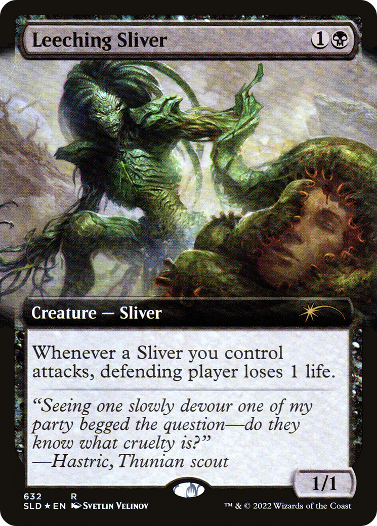 Leeching Sliver (Extended Art) [Secret Lair Drop Promos] | Game Master's Emporium (The New GME)