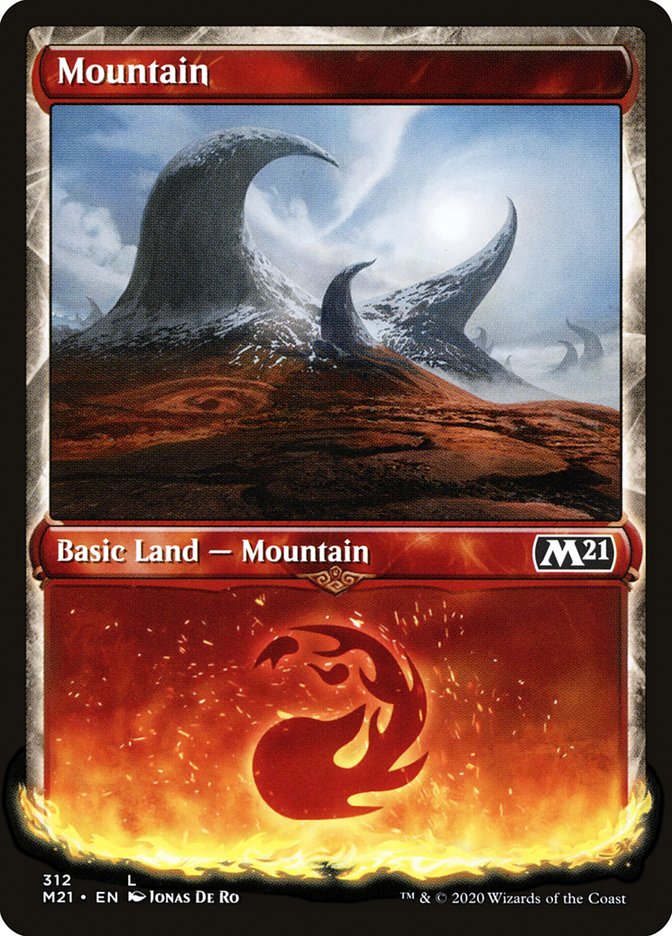 Mountain (312) (Showcase) [Core Set 2021] | Game Master's Emporium (The New GME)