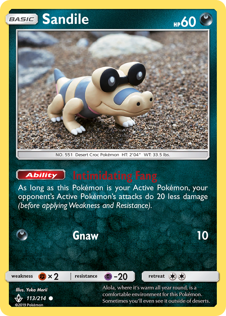 Sandile (113/214) [Sun & Moon: Unbroken Bonds] | Game Master's Emporium (The New GME)
