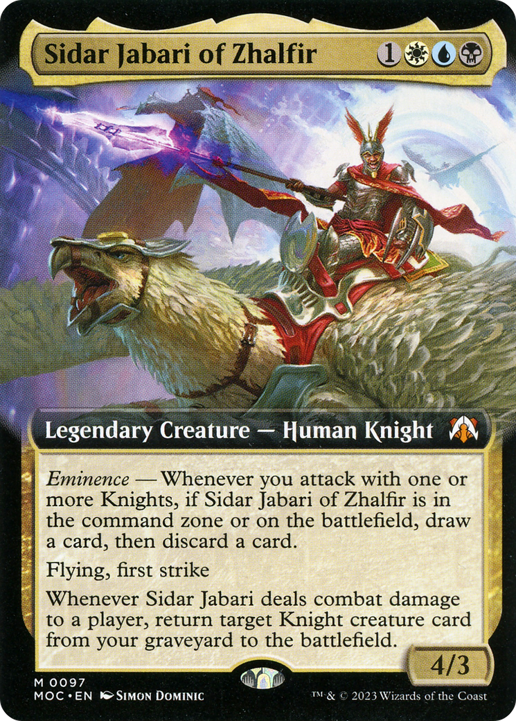 Sidar Jabari of Zhalfir (Extended Art) [March of the Machine Commander] | Game Master's Emporium (The New GME)