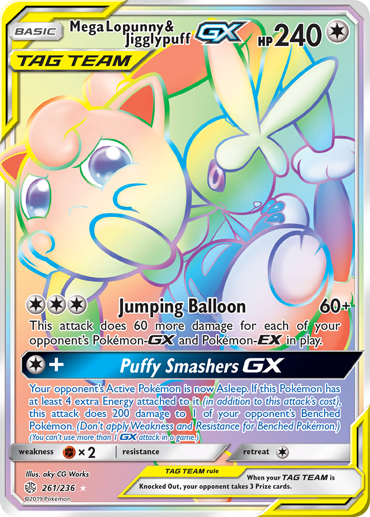 Mega Lopunny & Jigglypuff GX (261/236) [Sun & Moon: Cosmic Eclipse] | Game Master's Emporium (The New GME)