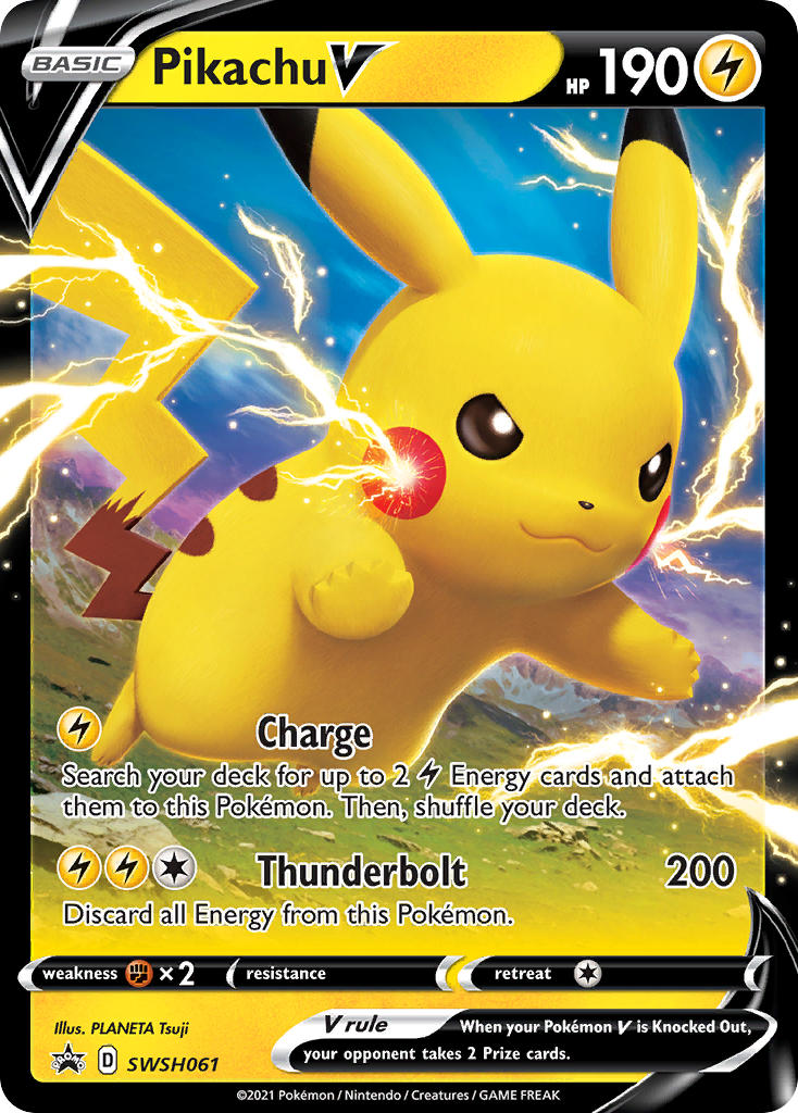 Pikachu V (SWSH061) (Jumbo Card) [Sword & Shield: Black Star Promos] | Game Master's Emporium (The New GME)