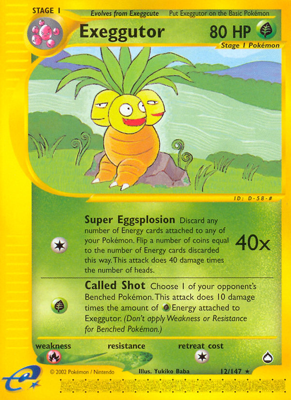 Exeggutor (12/147) [Aquapolis] | Game Master's Emporium (The New GME)