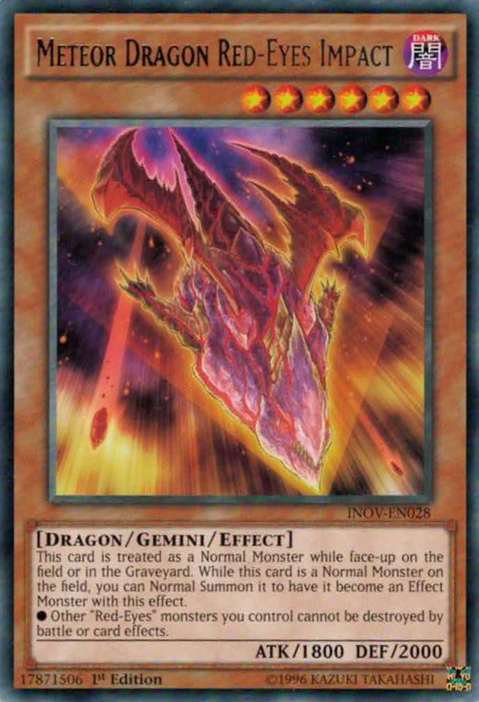 Meteor Dragon Red-Eyes Impact [INOV-EN028] Rare | Game Master's Emporium (The New GME)
