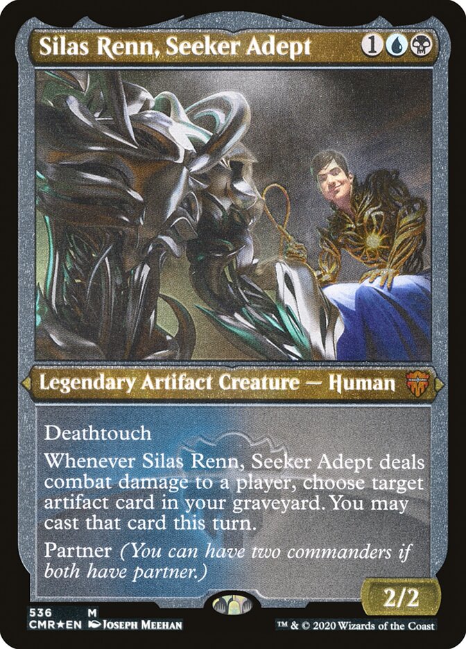 Silas Renn, Seeker Adept (Etched) [Commander Legends] | Game Master's Emporium (The New GME)