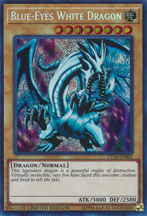 Blue-Eyes White Dragon [CT14-EN002] Secret Rare | Game Master's Emporium (The New GME)