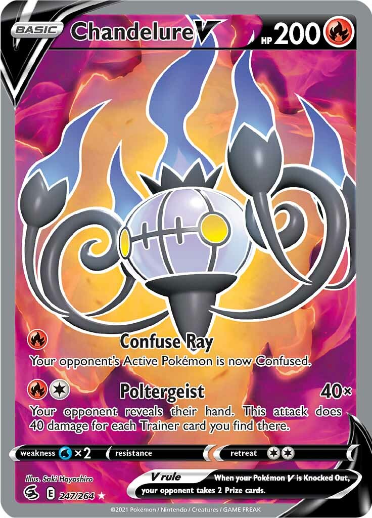 Chandelure V (247/264) [Sword & Shield: Fusion Strike] | Game Master's Emporium (The New GME)