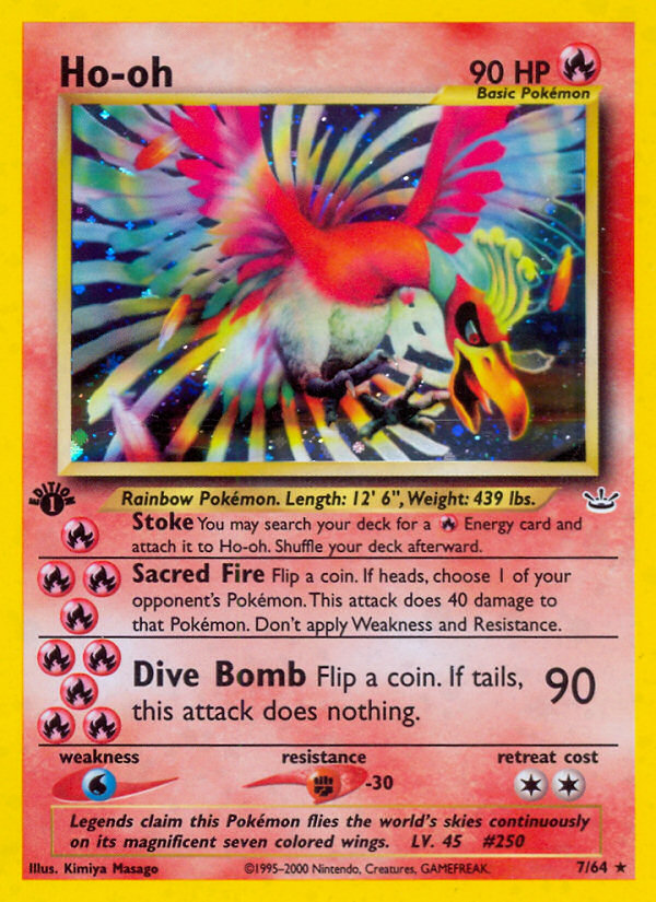 Ho-oh (7/64) [Neo Revelation 1st Edition] | Game Master's Emporium (The New GME)