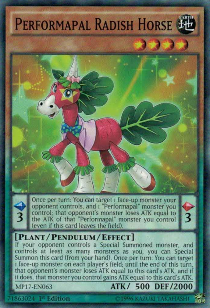 Performapal Radish Horse [MP17-EN063] Common | Game Master's Emporium (The New GME)