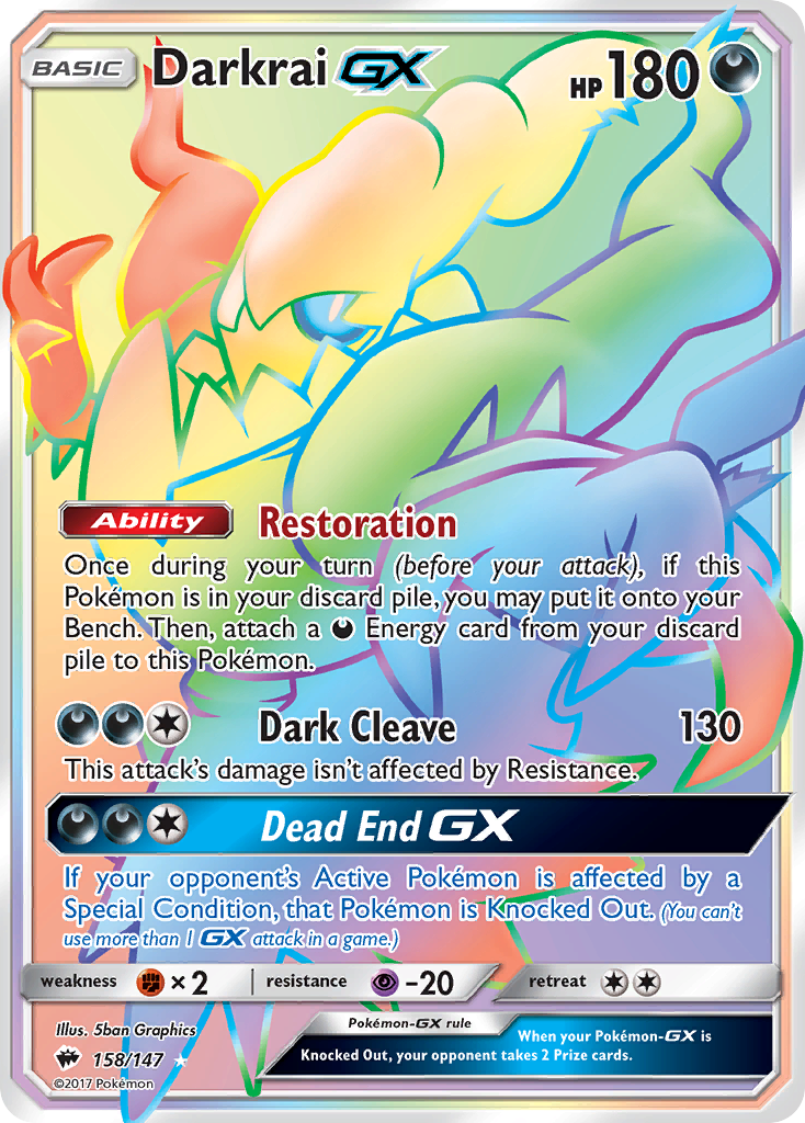 Darkrai GX (158/147) [Sun & Moon: Burning Shadows] | Game Master's Emporium (The New GME)