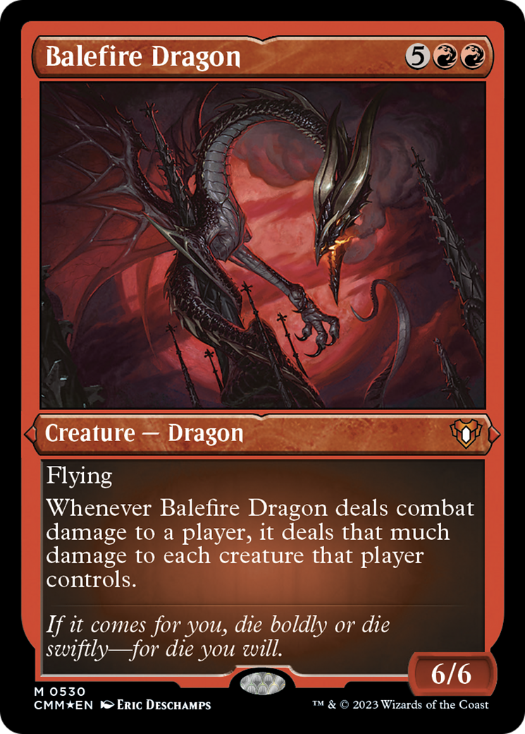 Balefire Dragon (Foil Etched) [Commander Masters] | Game Master's Emporium (The New GME)