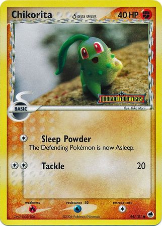 Chikorita (44/101) (Delta Species) (Stamped) [EX: Dragon Frontiers] | Game Master's Emporium (The New GME)