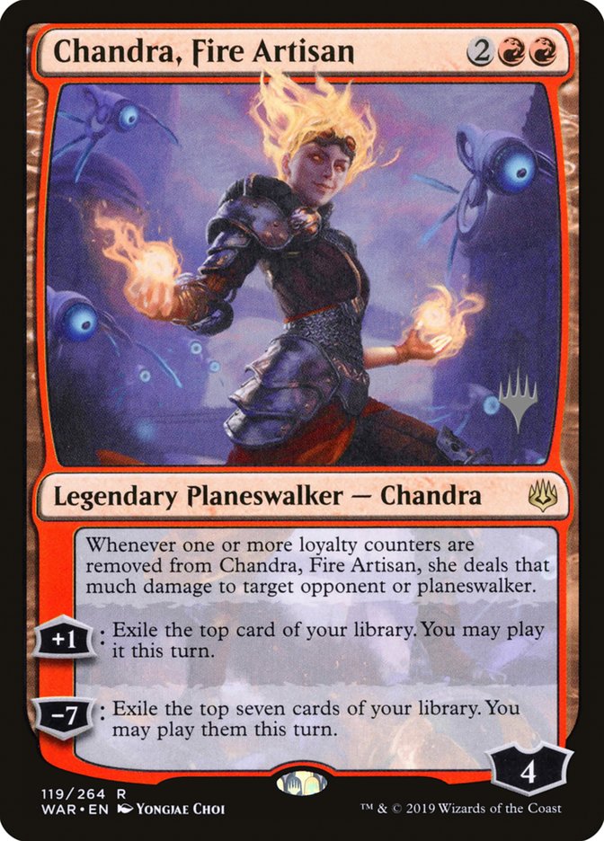 Chandra, Fire Artisan (Promo Pack) [War of the Spark Promos] | Game Master's Emporium (The New GME)