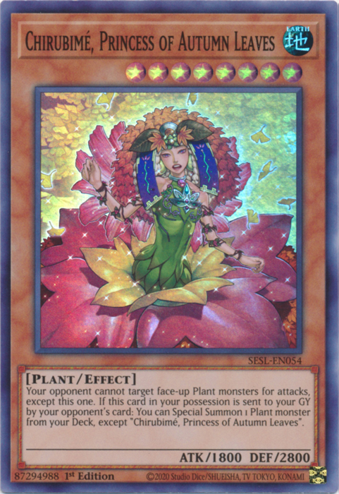 Chirubime, Princess of Autumn Leaves [SESL-EN054] Super Rare | Game Master's Emporium (The New GME)