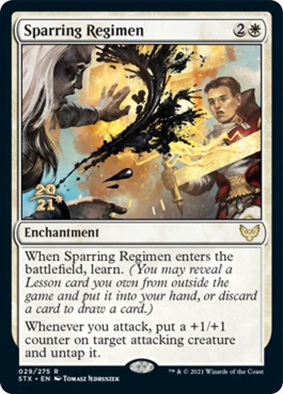 Sparring Regimen [Strixhaven: School of Mages Prerelease Promos] | Game Master's Emporium (The New GME)