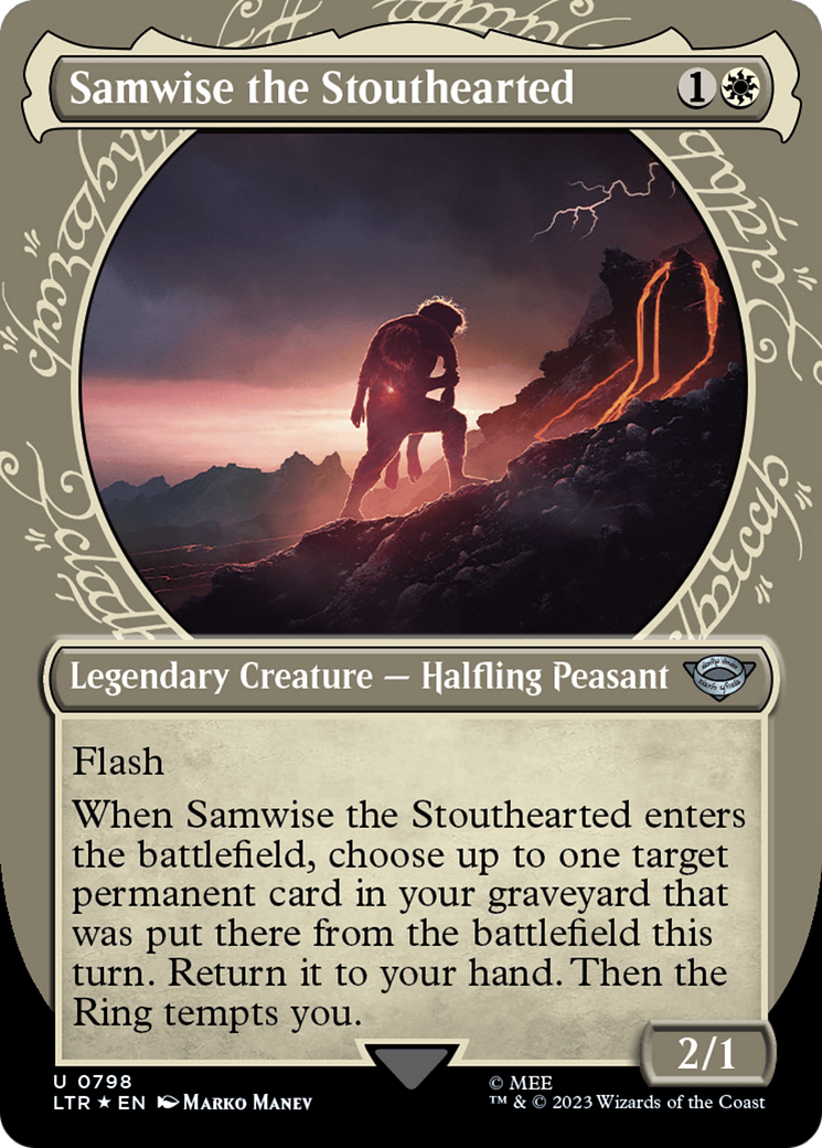 Samwise the Stouthearted (Showcase) (Surge Foil) [The Lord of the Rings: Tales of Middle-Earth] | Game Master's Emporium (The New GME)