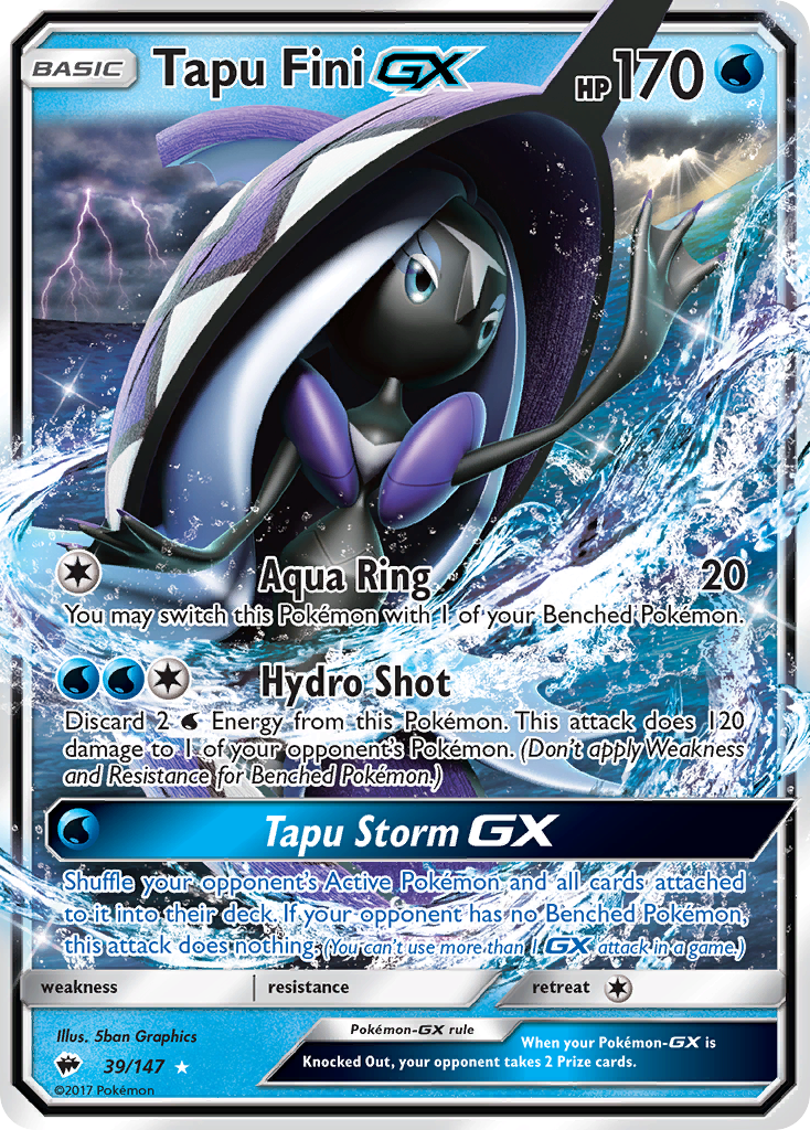 Tapu Fini GX (39/147) [Sun & Moon: Burning Shadows] | Game Master's Emporium (The New GME)