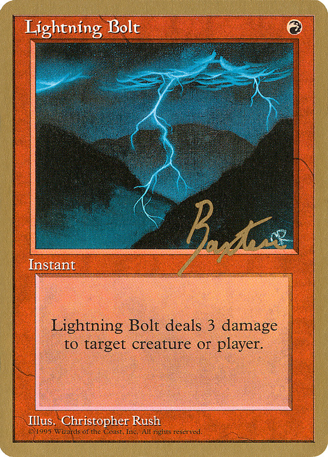 Lightning Bolt (George Baxter) [Pro Tour Collector Set] | Game Master's Emporium (The New GME)