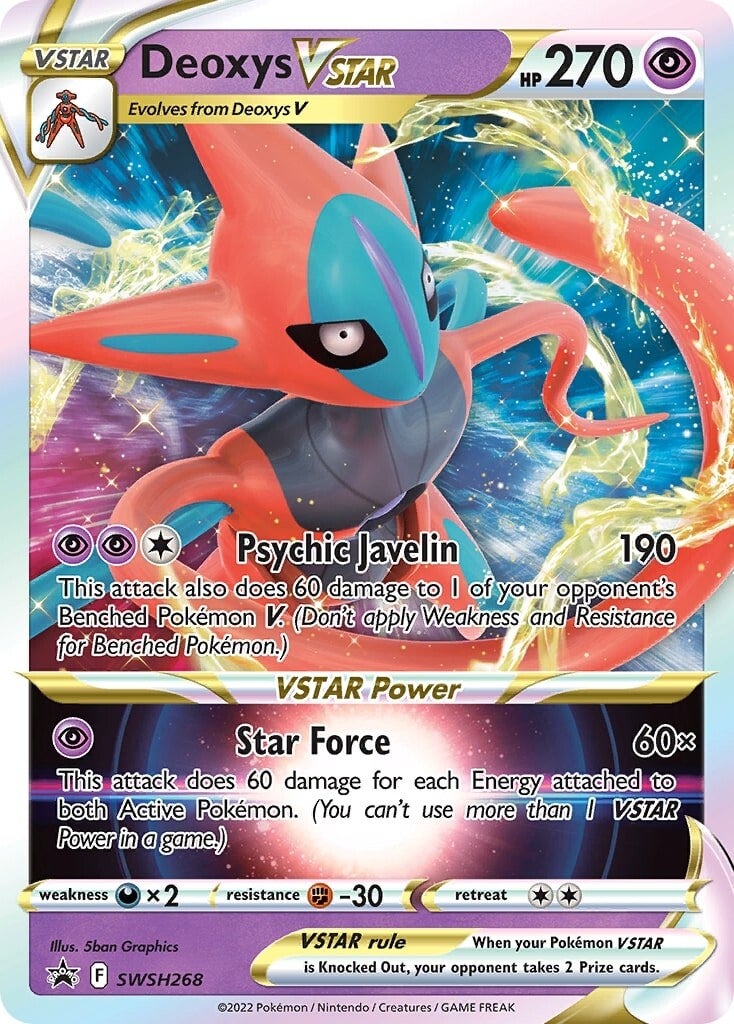 Deoxys VSTAR (SWSH268) (Jumbo Card) [Sword & Shield: Black Star Promos] | Game Master's Emporium (The New GME)