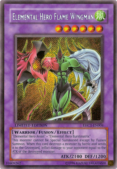 Elemental Hero Flame Wingman [EHC1-EN004] Secret Rare | Game Master's Emporium (The New GME)
