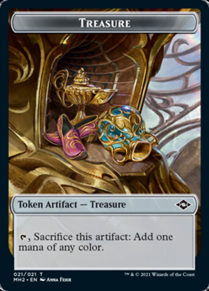 Treasure (21) // Zombie Double-Sided Token [Modern Horizons 2 Tokens] | Game Master's Emporium (The New GME)