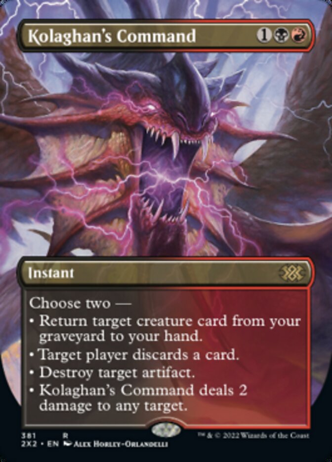 Kolaghan's Command (Borderless Alternate Art) [Double Masters 2022] | Game Master's Emporium (The New GME)