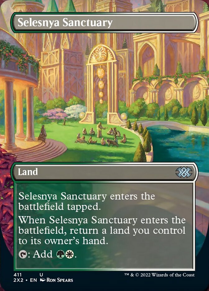 Selesnya Sanctuary (Borderless Alternate Art) [Double Masters 2022] | Game Master's Emporium (The New GME)