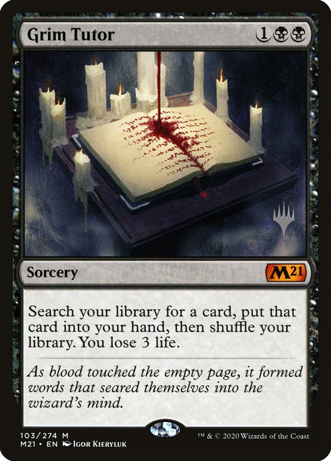 Grim Tutor (Promo Pack) [Core Set 2021 Promos] | Game Master's Emporium (The New GME)